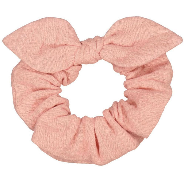 Powder Pink Bow Scrunchie