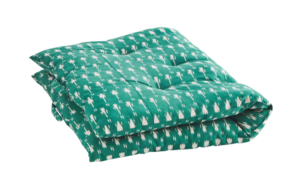 Madam Stoltz | Printed Cotton Mattress | Green/white