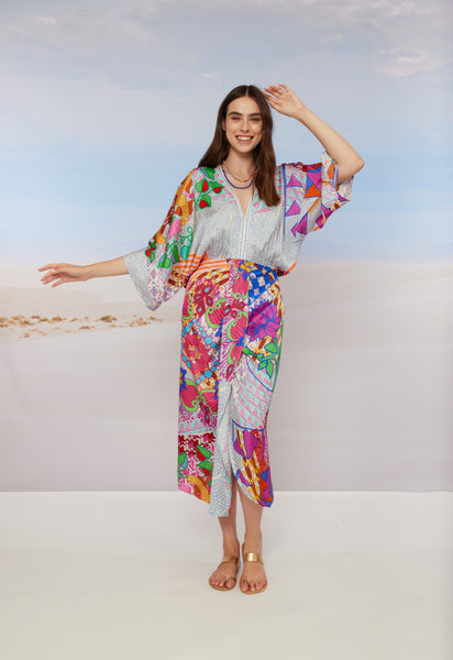 Sophia Kimono Dress - Rangoli