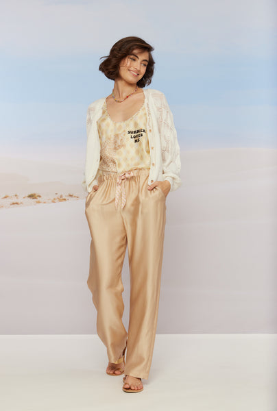 Liana Straight Leg Trousers - Sand