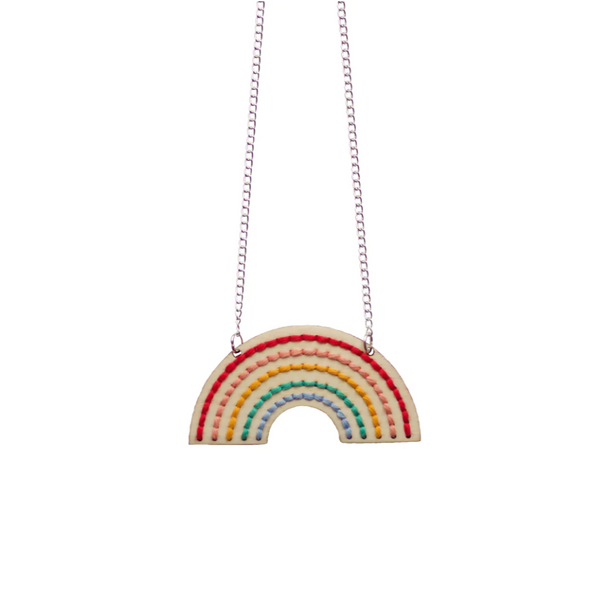 Rainbow Necklace Embroidery Kit