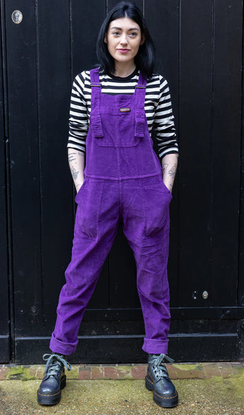 Purple Magic Stretch Corduroy Dungarees