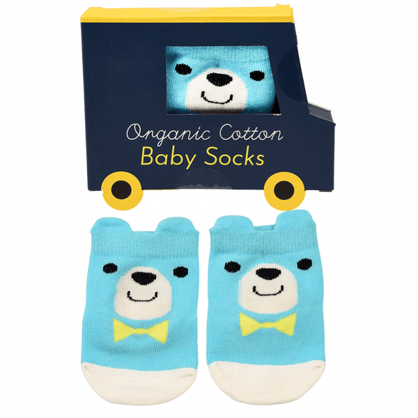 Blue Bear Baby Socks (one Pair)