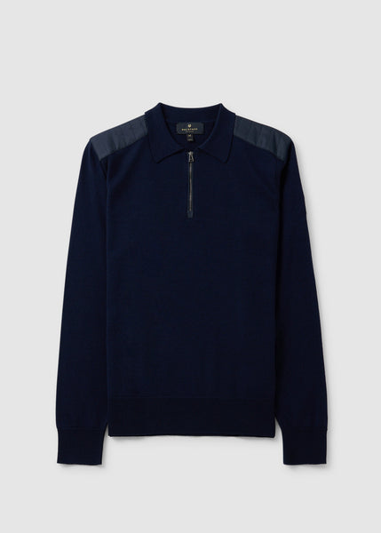 Men's Kirk Zip Poloshirt In Washed Navy