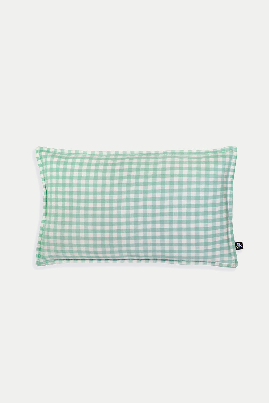&klevering Green Rectangle Gingham Cushion