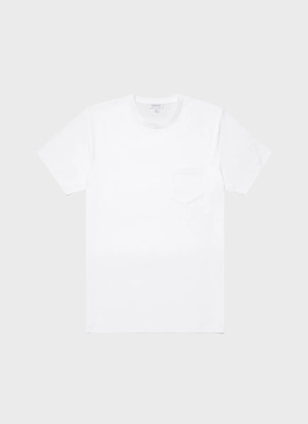 Sunspel Riviera Pocket T-shirt - White