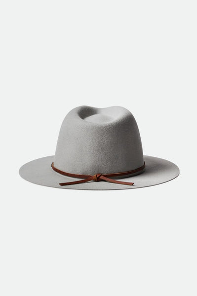 Wesley Mineral Grey Packable Fedora Hat