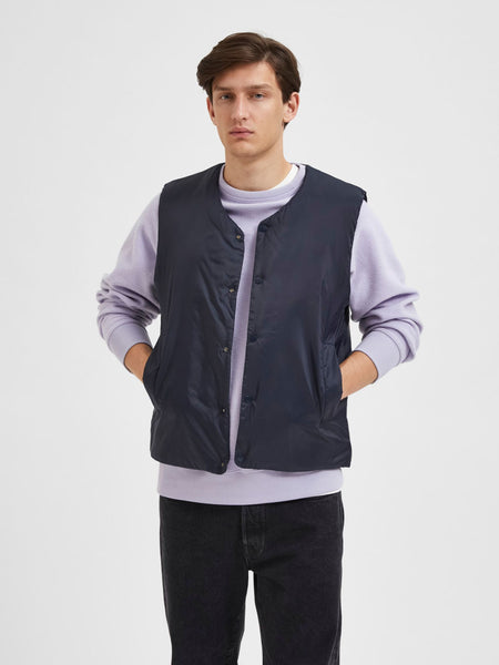 Selected Homme Padded Vest Navy