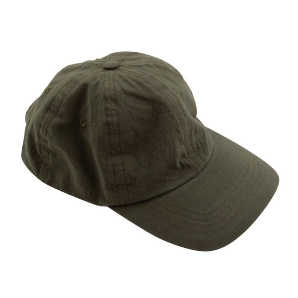 6 Panel Cap Olive Crinkle