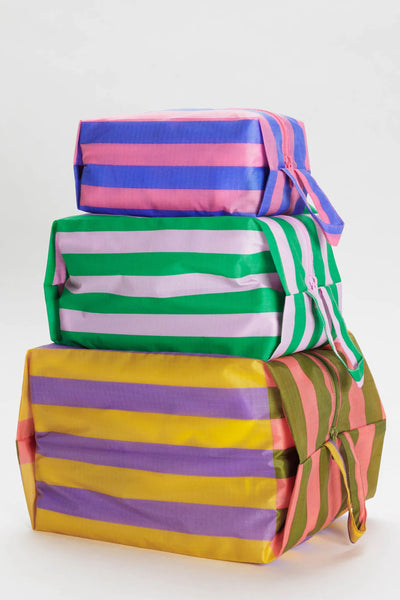 Baggu 3d Zip Set Awning Stripes Bags