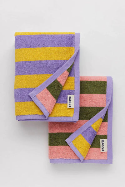 Sunset Quilt Stripe Hand Towels