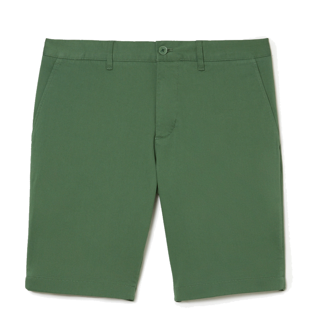 Lacoste Lacoste Slim Fit Stretch Cotton Bermuda Shorts Green Khaki