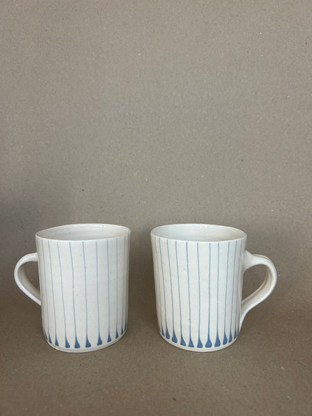 - Small Mug - Duck Egg Vertical Lines