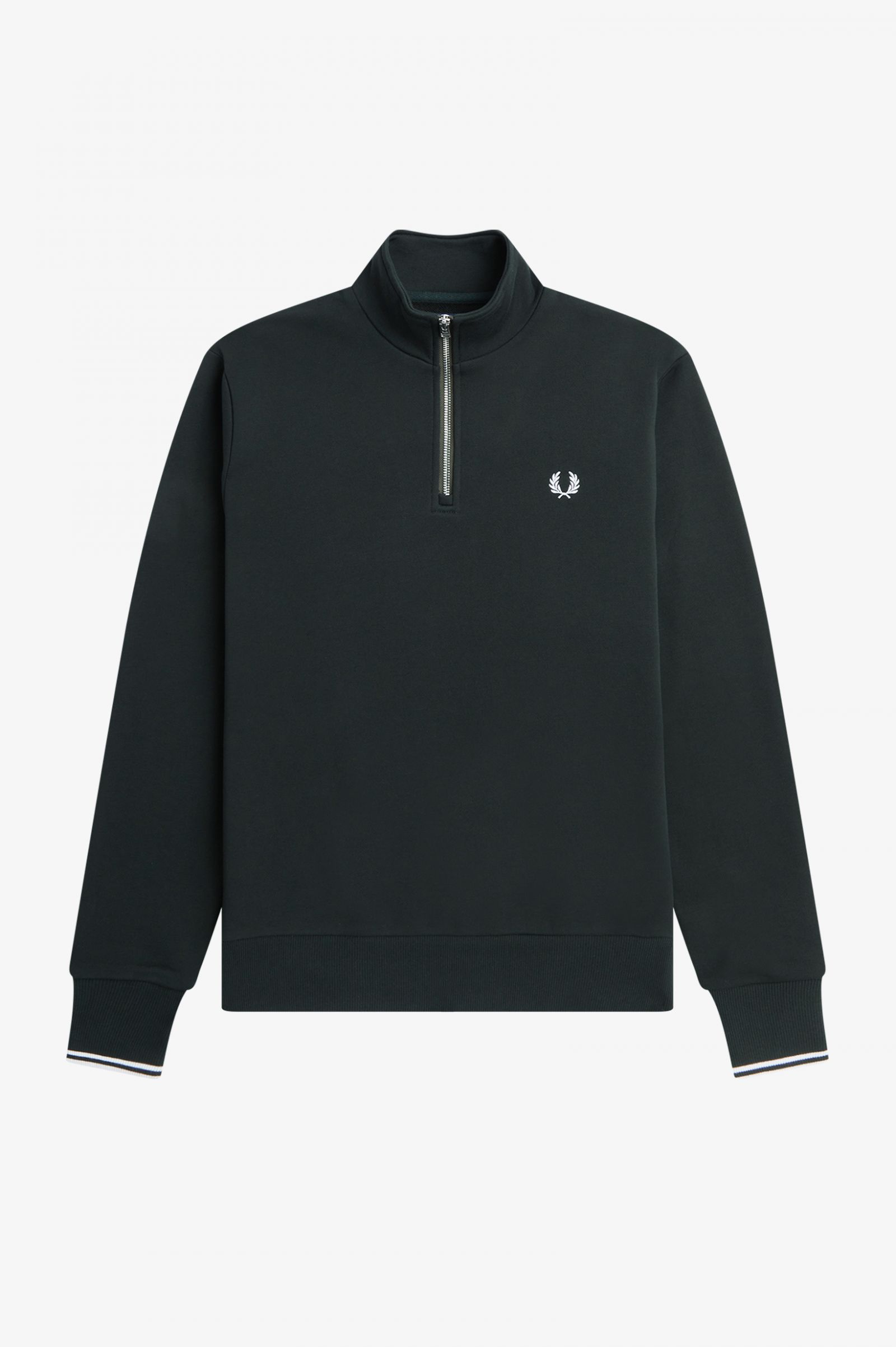 Fred Perry Fred Perry Half Zip Sweatshirt Night Green