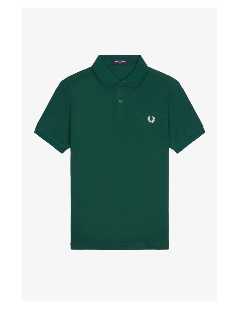 Fred Perry Fred Perry Slim Fit Plain Polo Green Coral / Pink