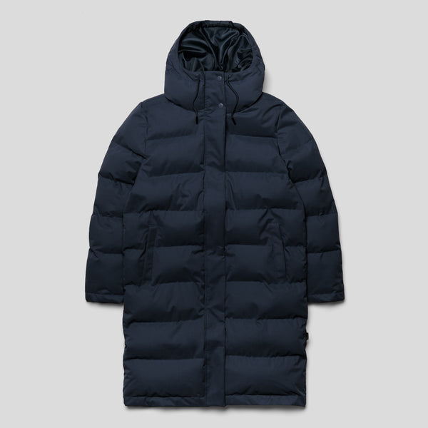 Navy Blue Hooded Puffer Jacket