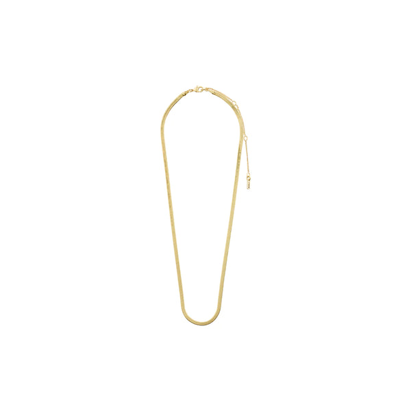 Joanna Flat Snake Chain Necklace - Gold