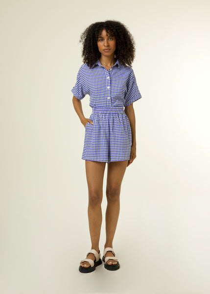 Lisa Shorts - Blue Gingham