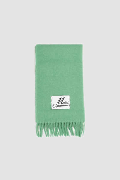 Brushed Wool Scarf Spring Green