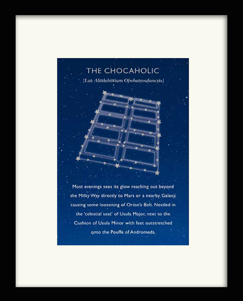 The Chocaholic Black Framed Wooden Print
