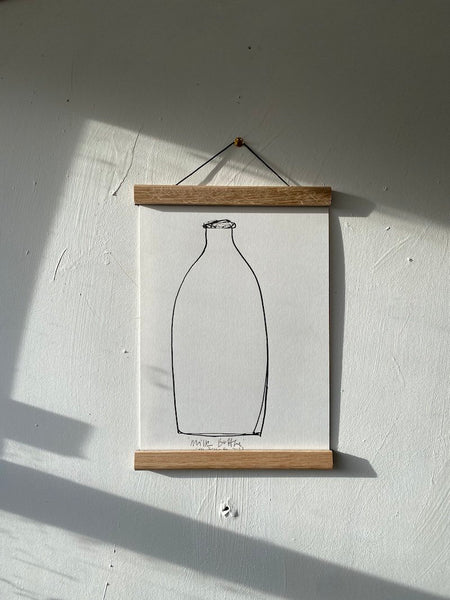 Milk Bottle | Original Drawing | Multiple Sizes