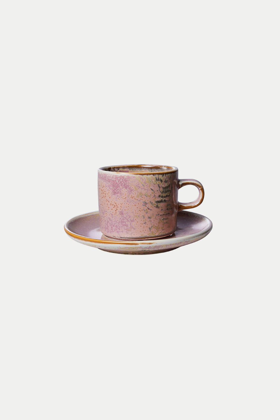 HK Living Rustic Pink Chef Ceramics Cup & Saucer