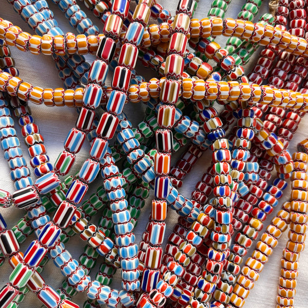 Jangali Pattern Glass Bead Necklace - Recycled Fair Trade