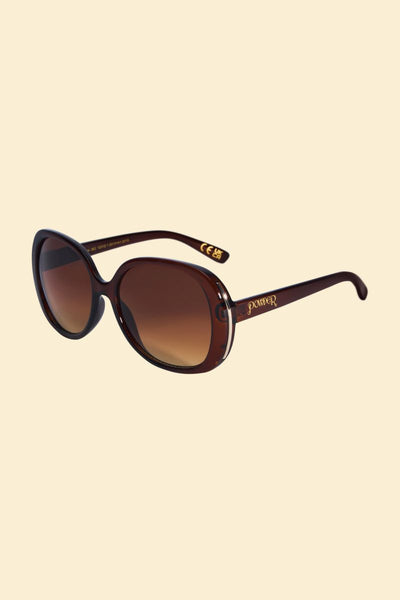 Powder Evelyn Limited Edition Sunglasses In Mahogany
