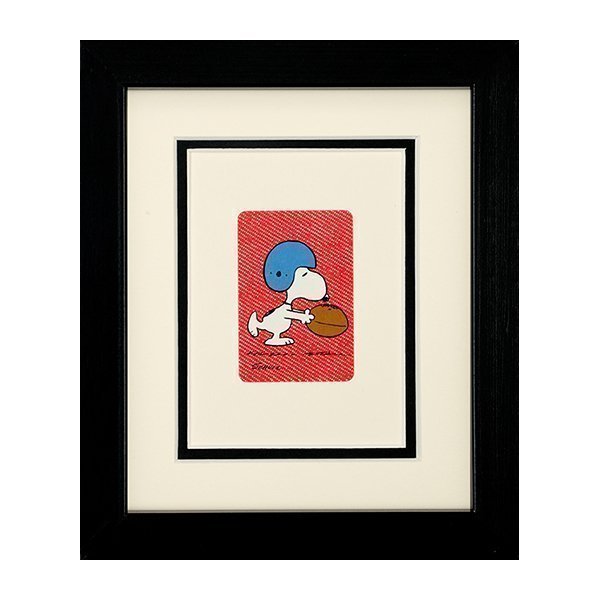 Framed Vintage Snoopy Playing Cards - Snoopy Playing American Football