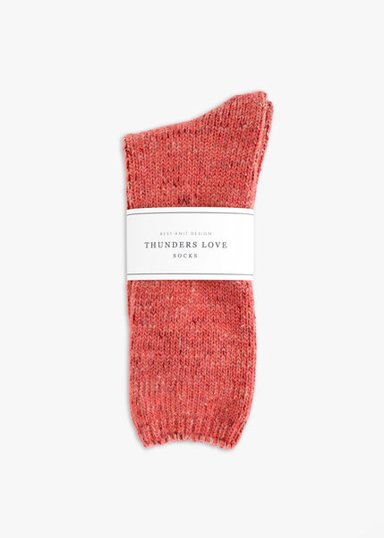 Wool Recycled Short Socks - Pink