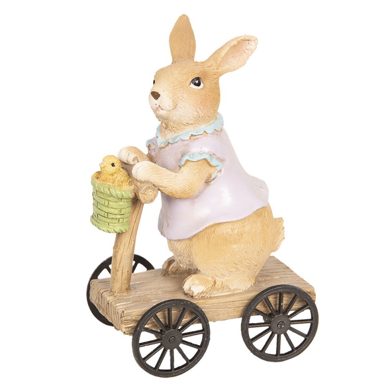 clayre & Eef Bunny on a Scooter / Polyresin / 5*8*12 Cms.