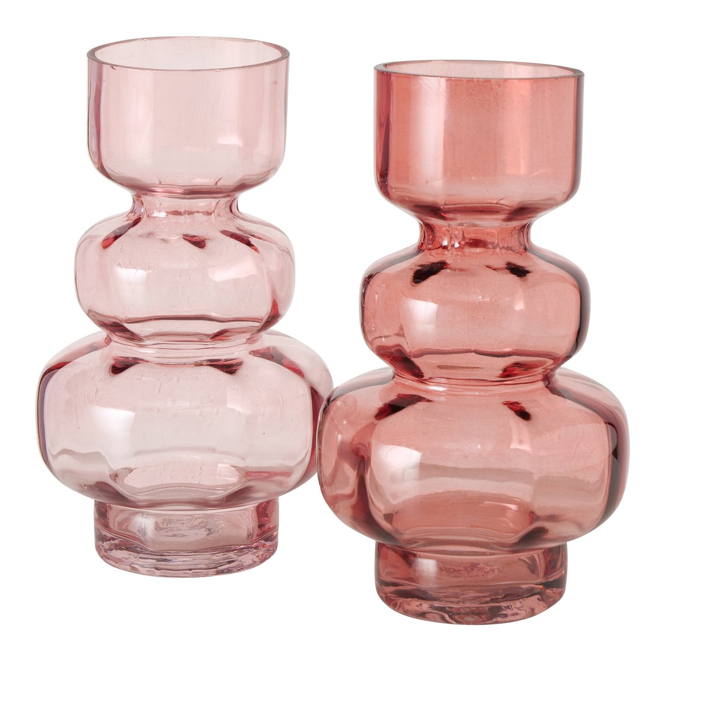 &Quirky Gianna Glass Bubble Vase : Dark Rose or Light Rose