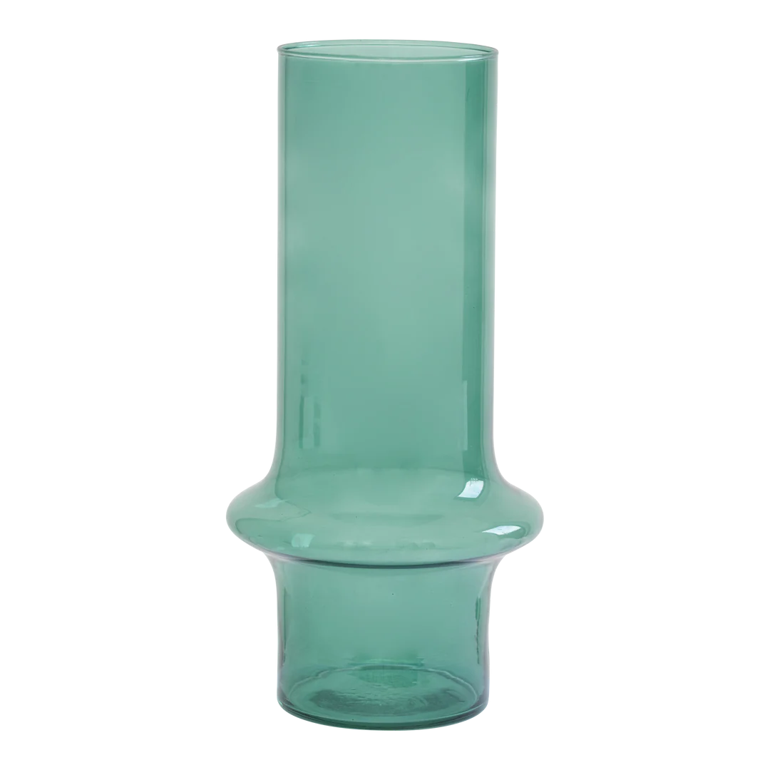 Urban Nature Culture Teal Recycled glass Cylinder Vase