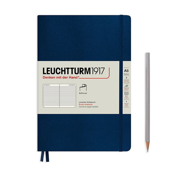 Leuchtturm1917 Medium (a5) Softcover Notebook - Navy