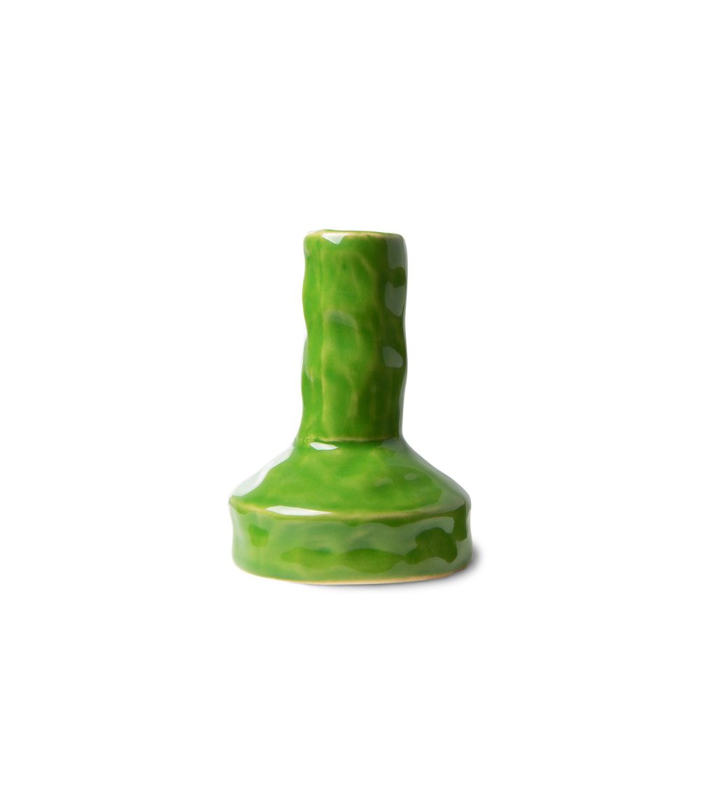 Ceramic Candle Holder Lime Green