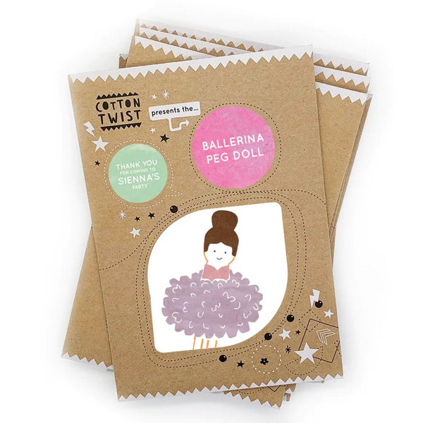 Make Your Own Pom Pom Ballerina Peg Doll Kit