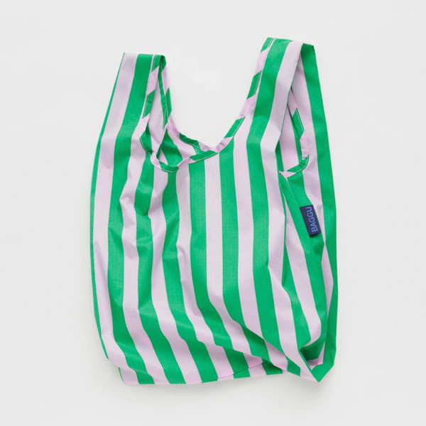 Pink Green Awning Stripe Baby Size Reusable Bag