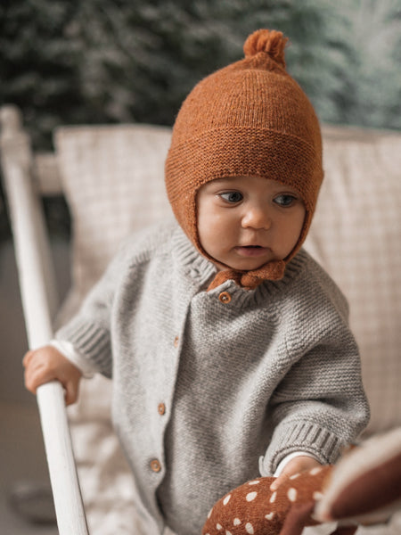 Organic Zoo Wool Baby Tassel Hat Pecan