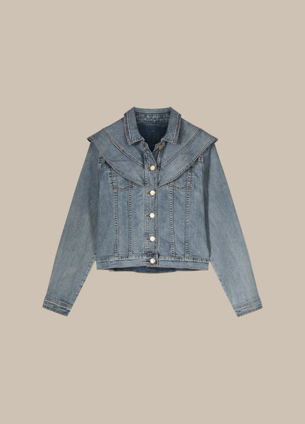 Summer Woman Slim Fit Denim Jacket - Denim