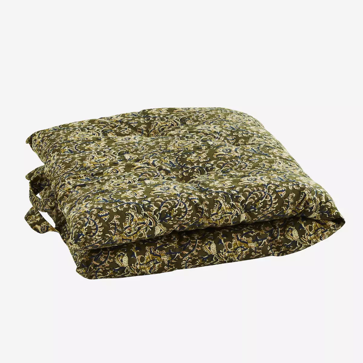 Olive and Sand Printed Double Sided Seat Mattress