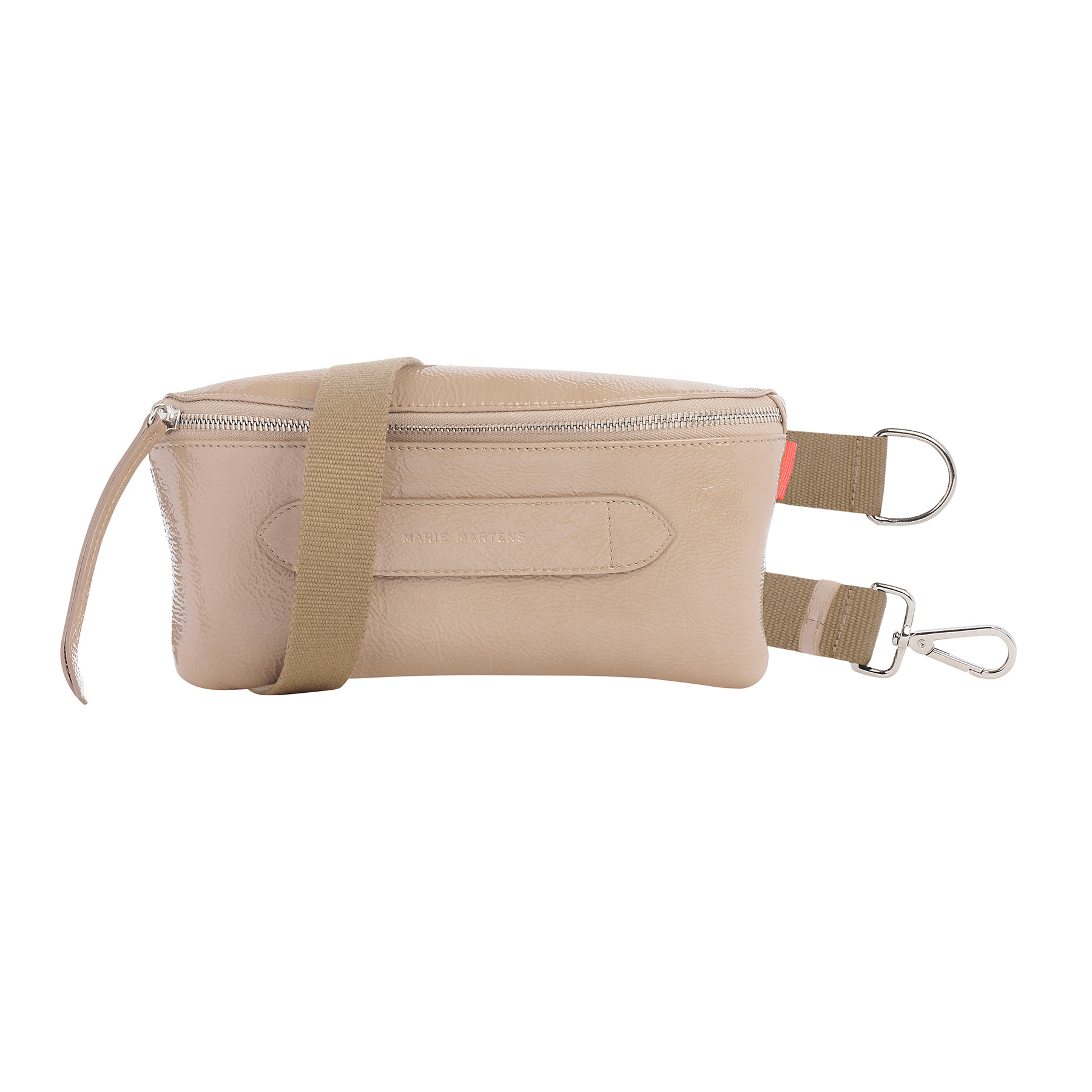 Marie Martens Coachella Beige Patent Belt Bag