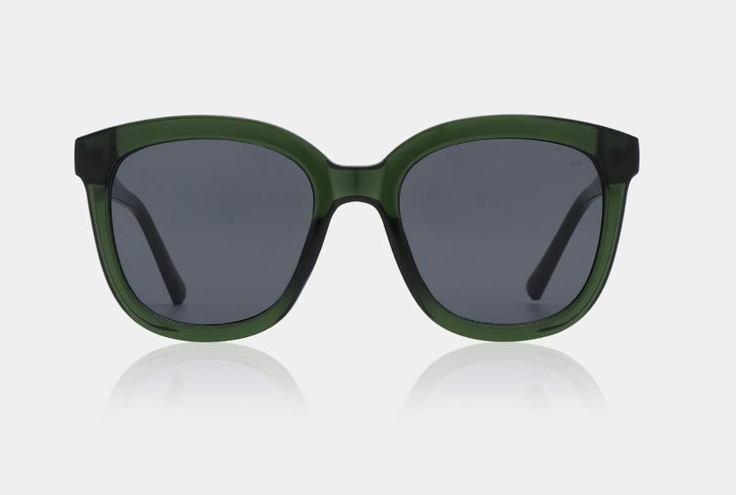 Dark Green Transparent Billy Sunglasses