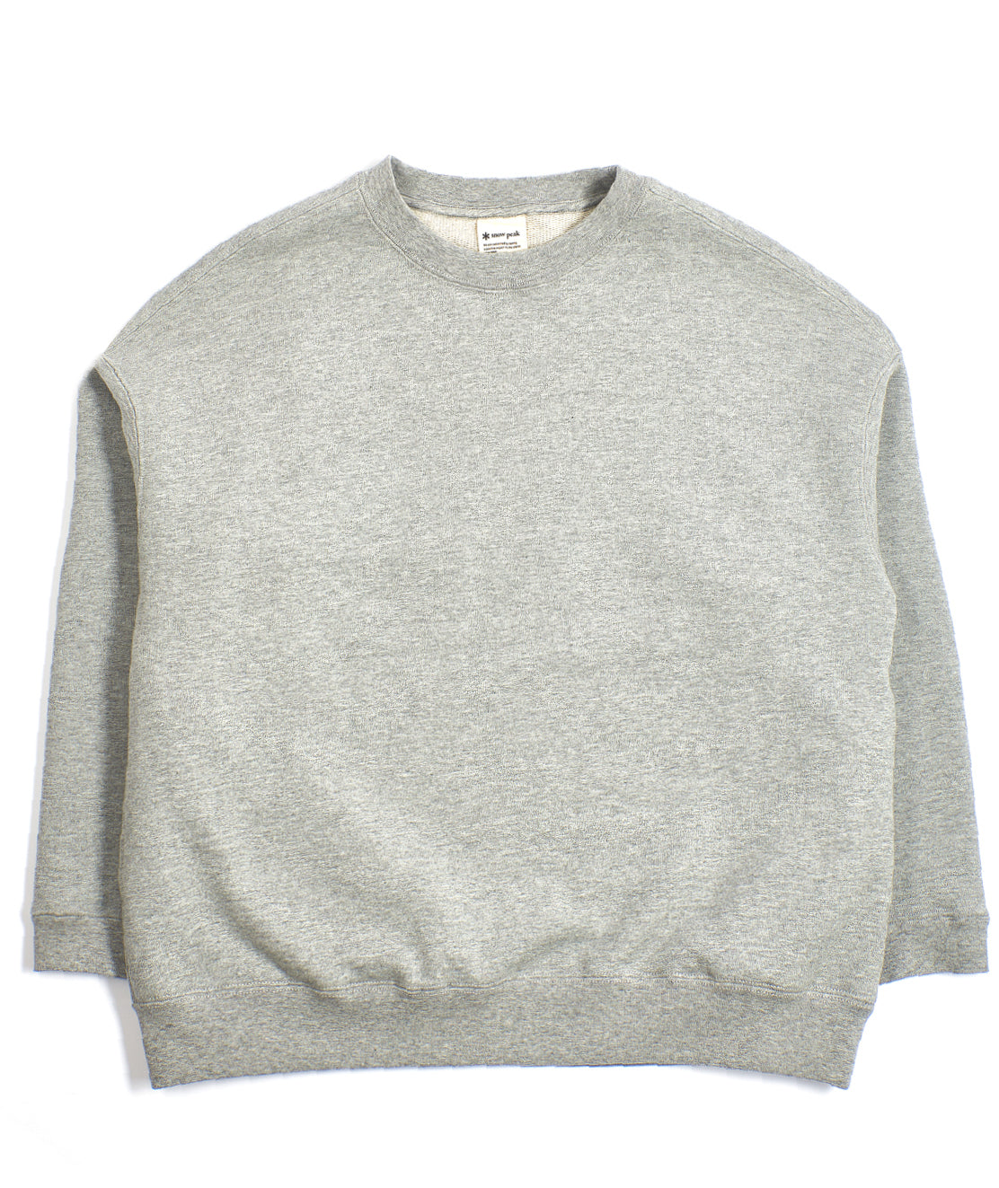 Recycled Cotton Sweat Crewneck "marl Grey&quot