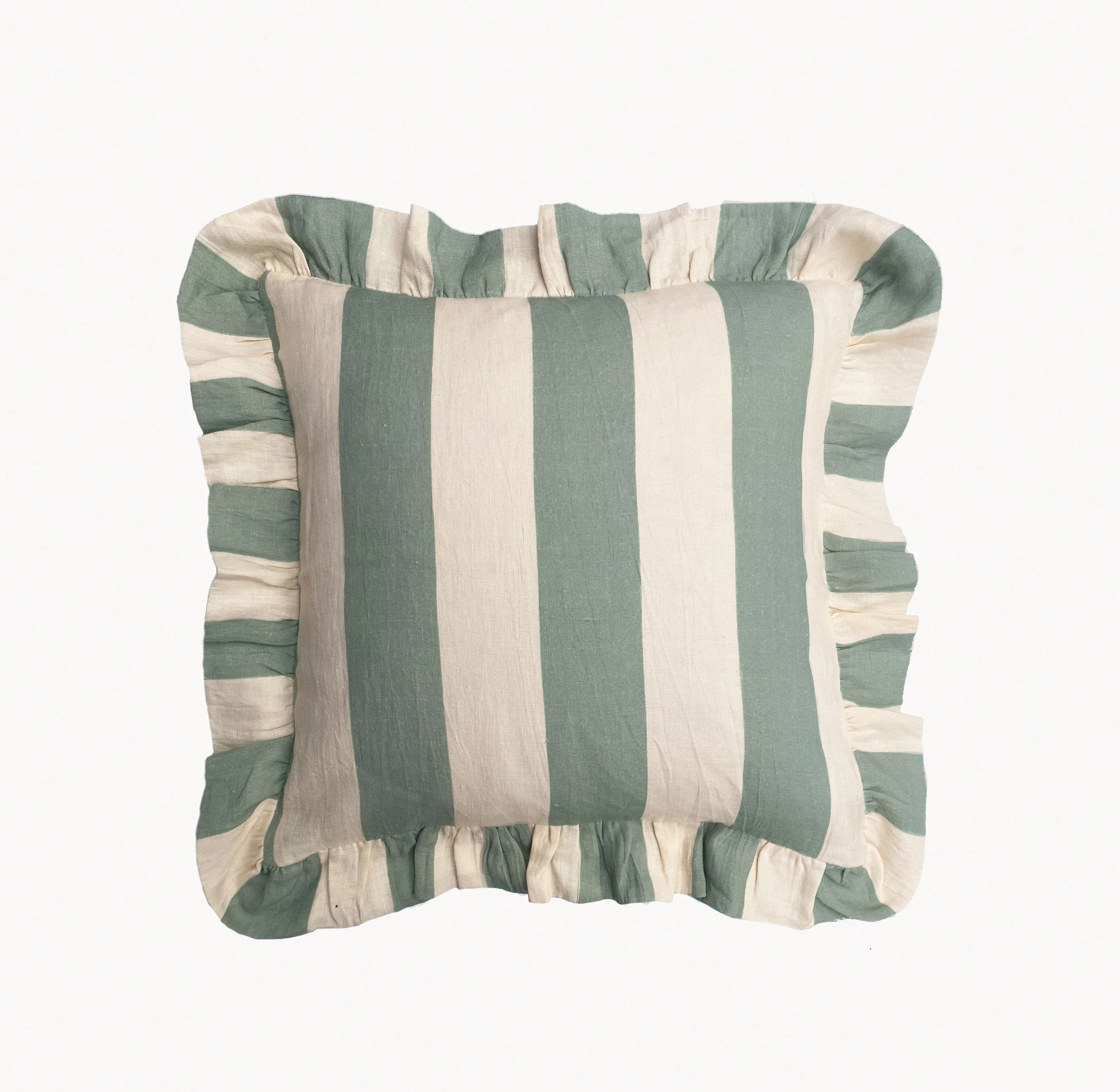 Sea Green Wide Stripe Cushion