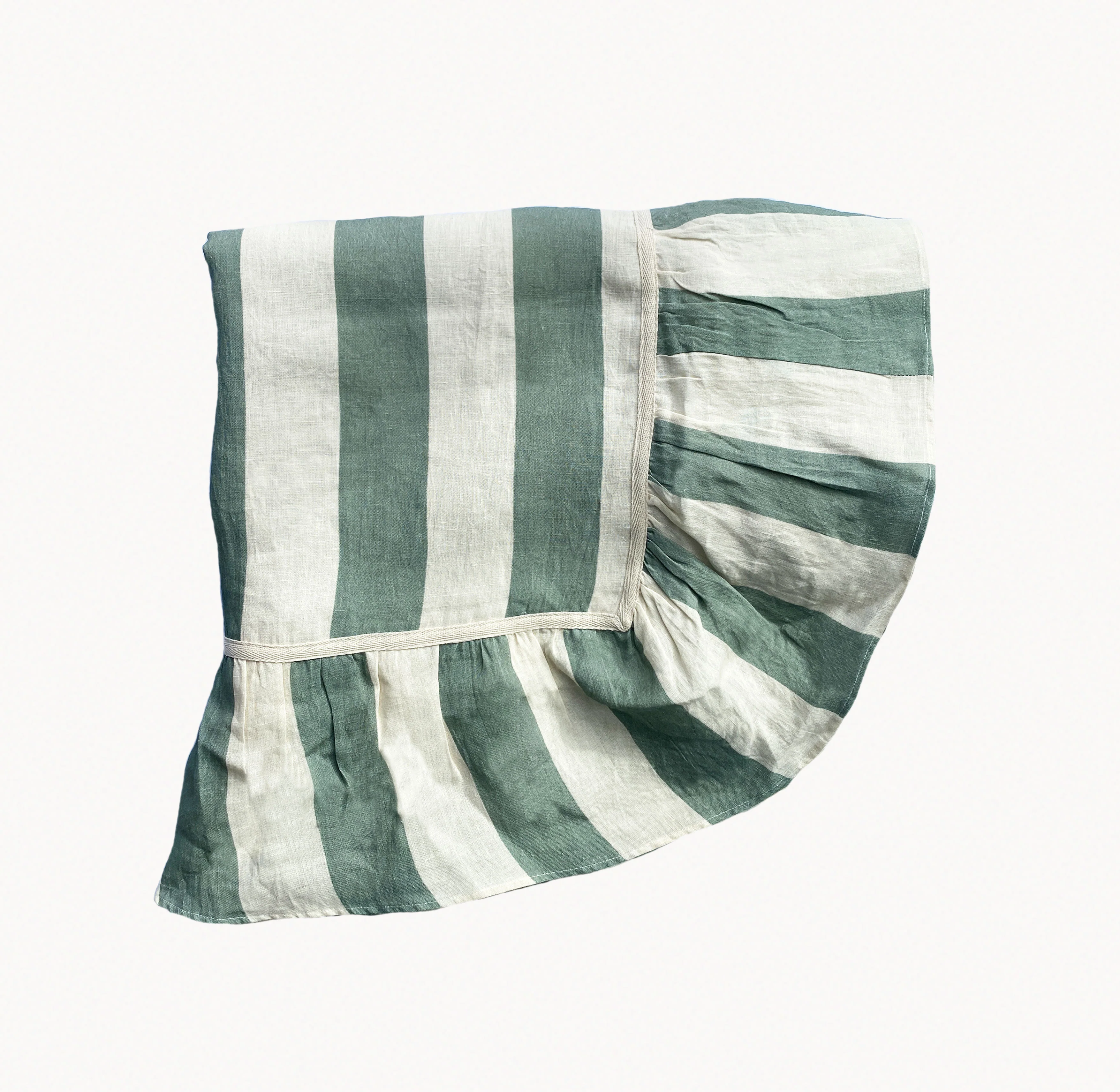 Seagrass Wide Stripe Tablecloth