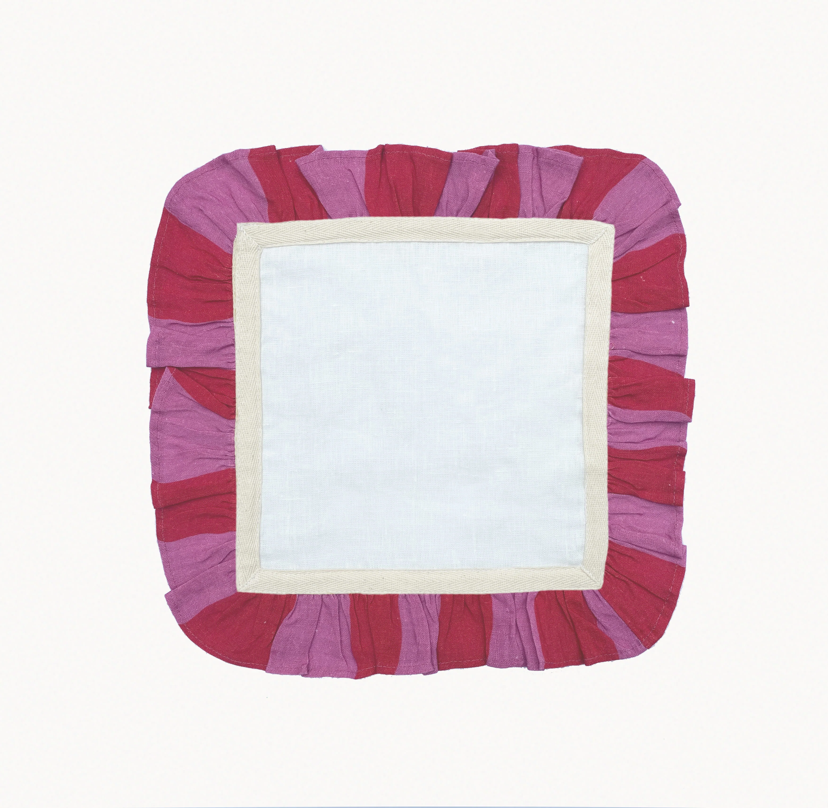 Cerise & Fuchsia Wide Stripe Napkin - Set of 2