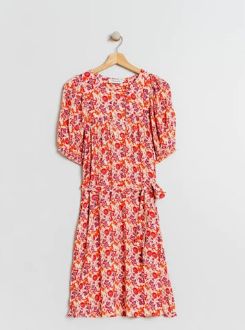 Indi&Cold Coral Floral Dress