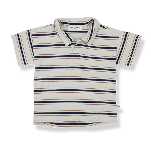 Will Vintage Striped Jersey Short Polo Shirt In Bone