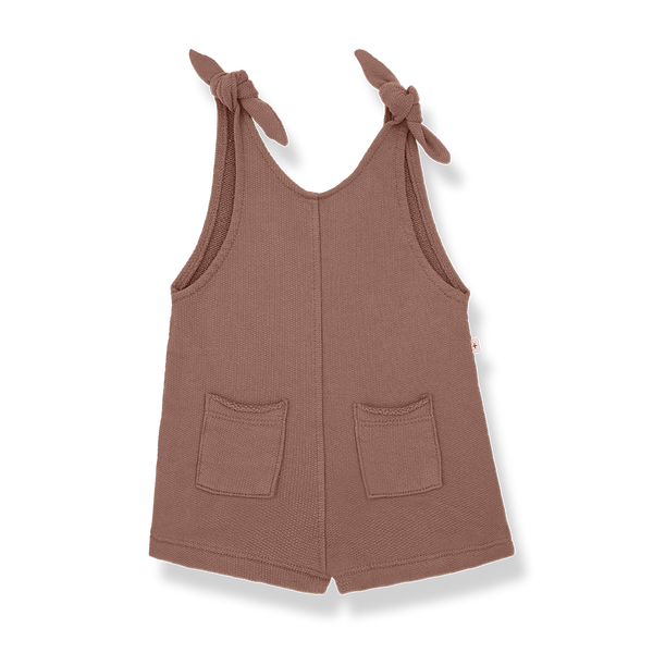 Ella Cotton Short Romper In Cedar