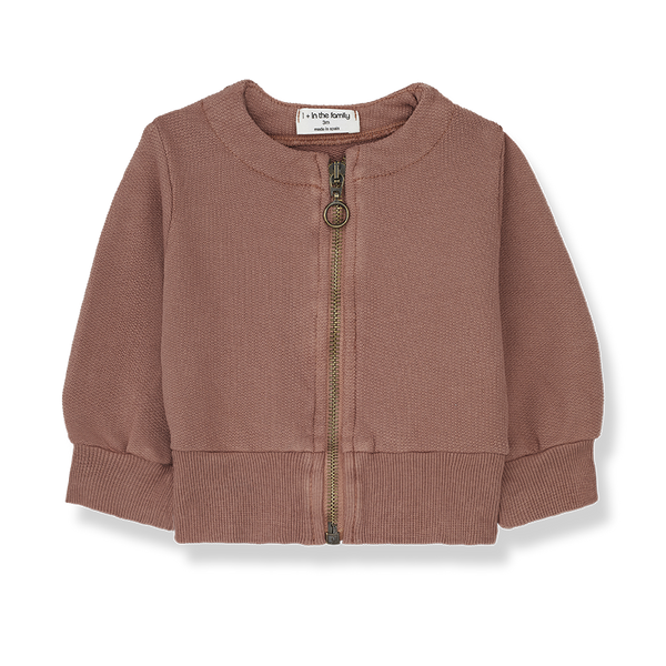 Camila Cotton Jacket With Zip In Cedar